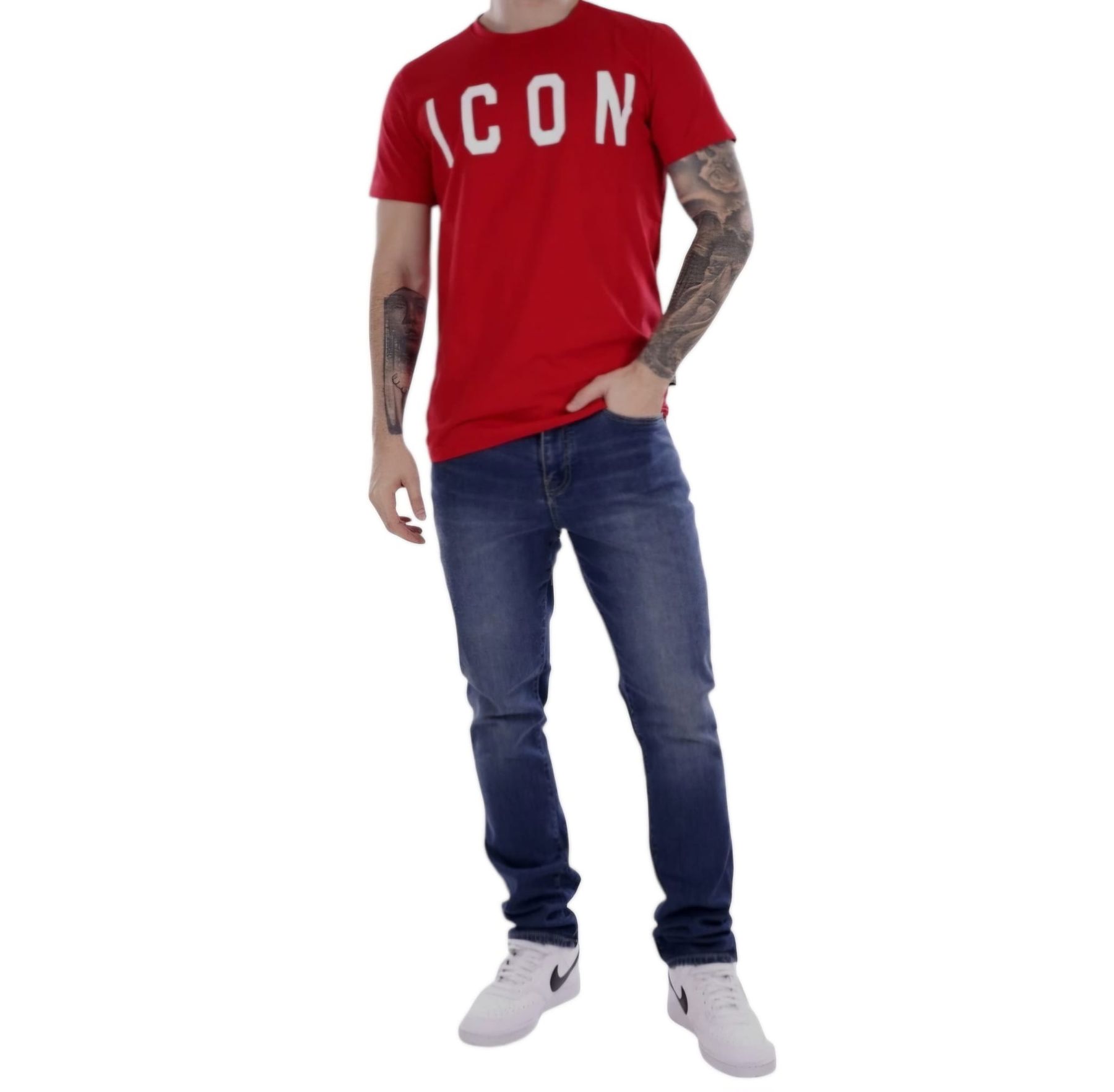 SHIRT IU9013T ROSSO ICON walkingon