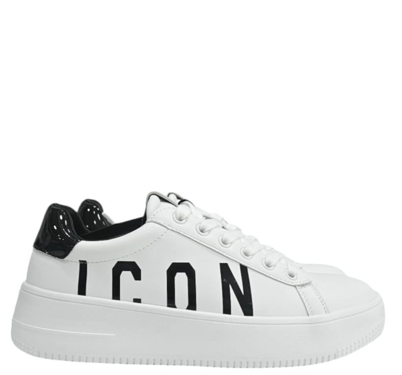 SNEAKERS DONNA IC948107SD WHITE BLACK ICON walkingon