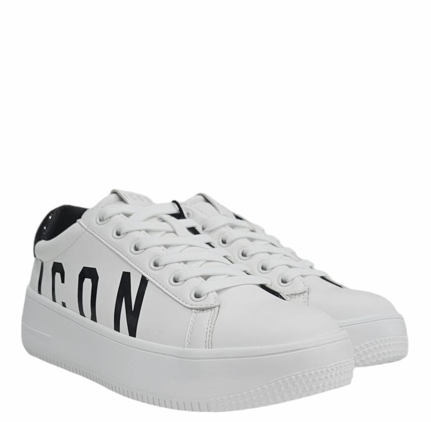 SNEAKERS DONNA IC948107SD WHITE BLACK ICON walkingon