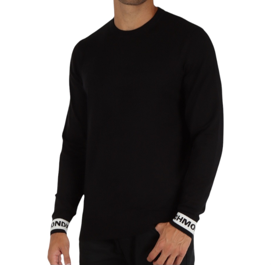 MAGLIA UOMO UMA24099 BLACK SWEATER ARTUSO John Richmond walkingon