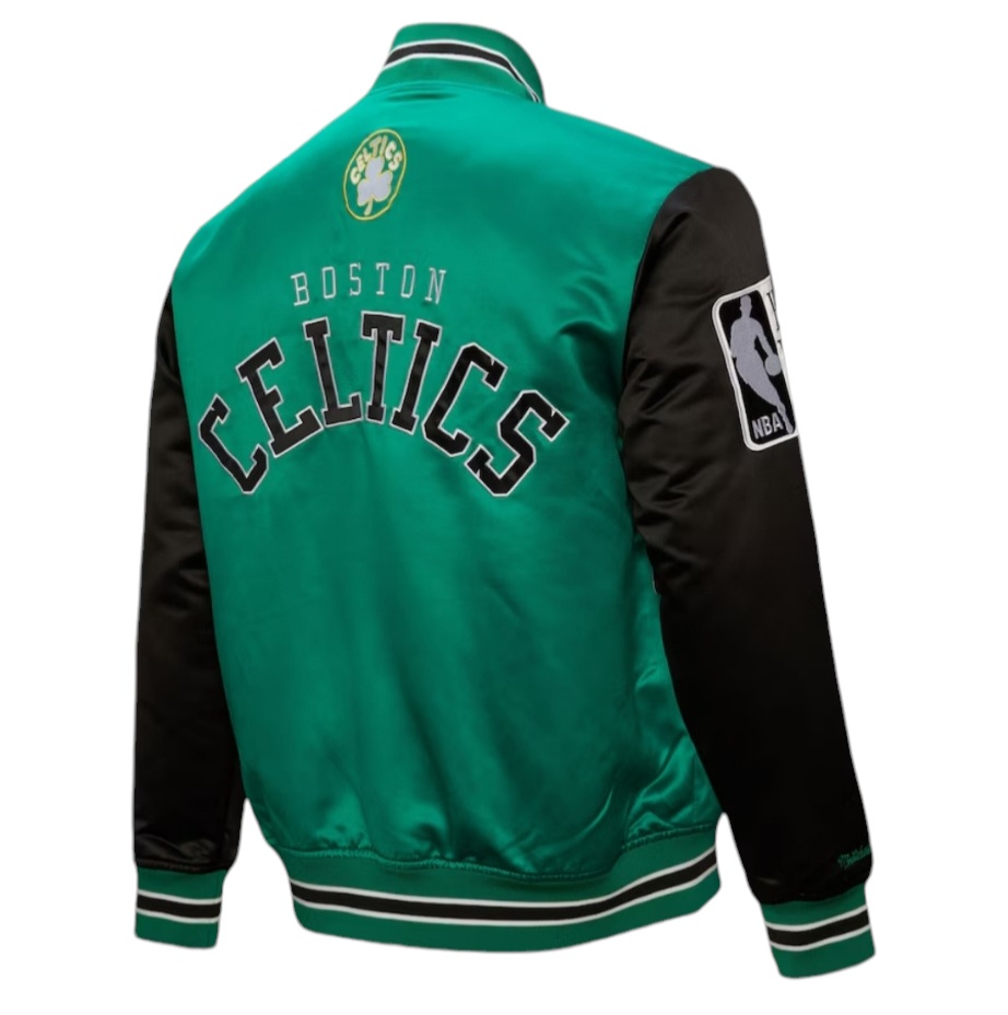 GIUBBINO UOMO BOSTON CELTICS KELLY GREEN JK8453 BCEKYGN MITCHELL & NESS walkingon