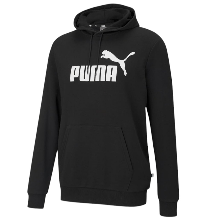 FELPA UOMO 586686 01 ESS BIG LOGO HOODIE PUMA BLACK PUMA walkingon