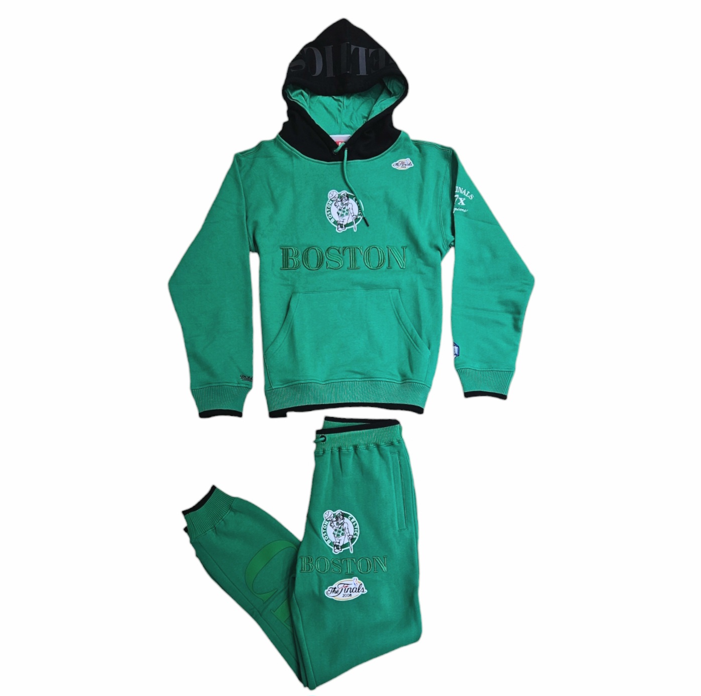 TUTA UOMO BOSTON CELTICS KELLY GREEN TH8083 BCEKYGN MITCHELL & NESS walkingon