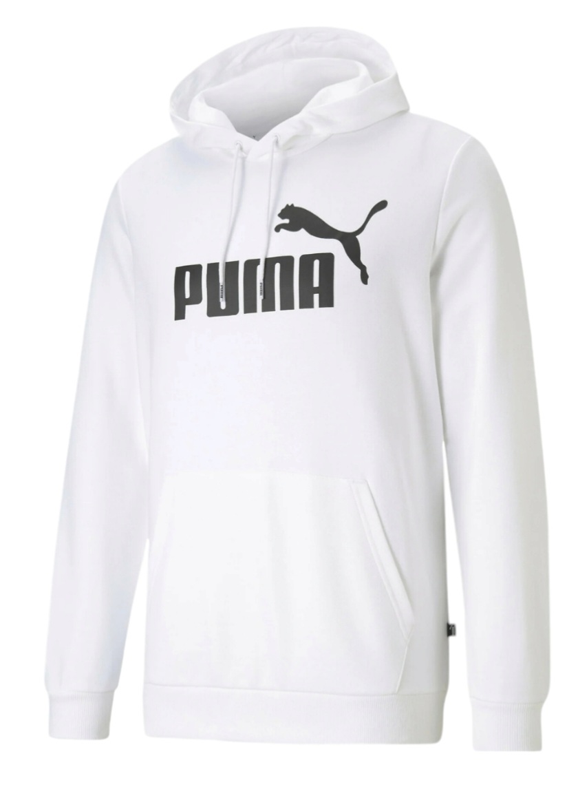 FELPA UOMO 586686 02 ESS BIG LOGO HOODIE PUMA WHITE PUMA walkingon