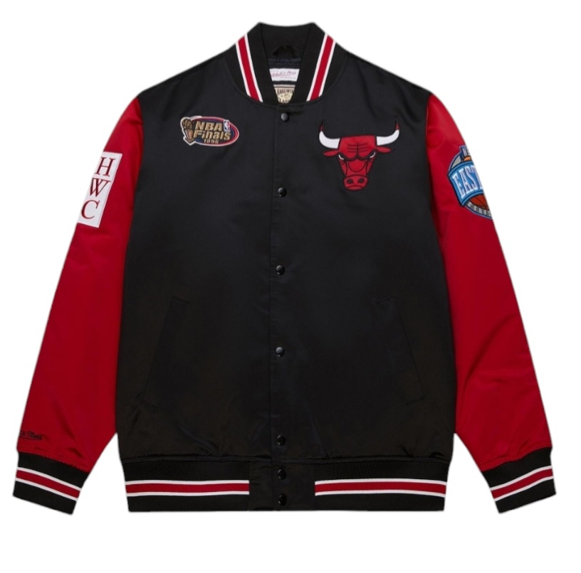 GIUBBINO UOMO CHICAGO BULLS BLACK JK8453 CBUBLCK MITCHELL & NESS walkingon