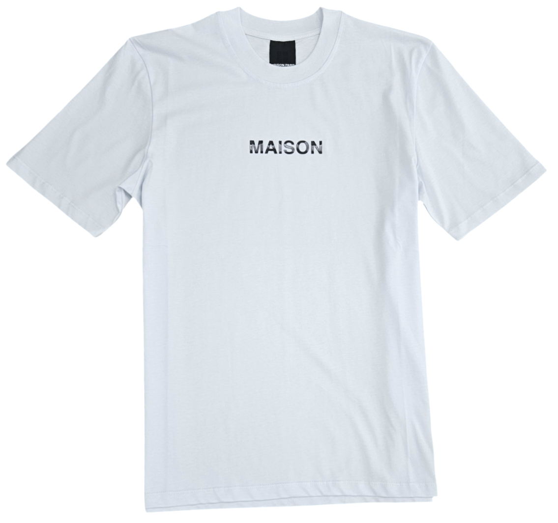 SHIRT UOMO M0M2769 T SHIRT APP MAISON BICOLOR BIANCO VAR1 M9P walkingon