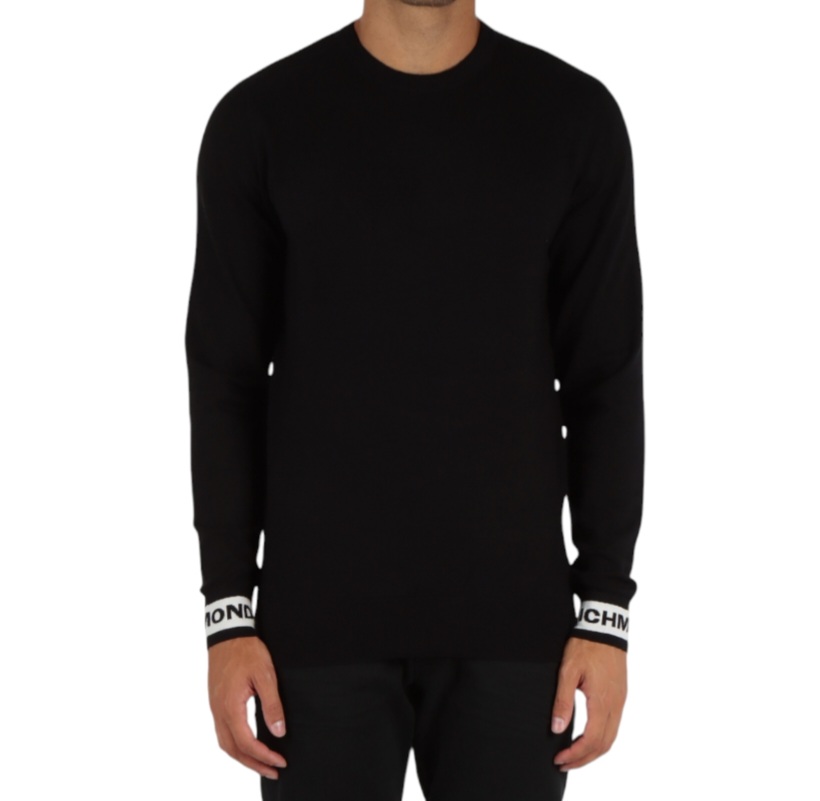 MAGLIA UOMO UMA24099 BLACK SWEATER ARTUSO John Richmond walkingon