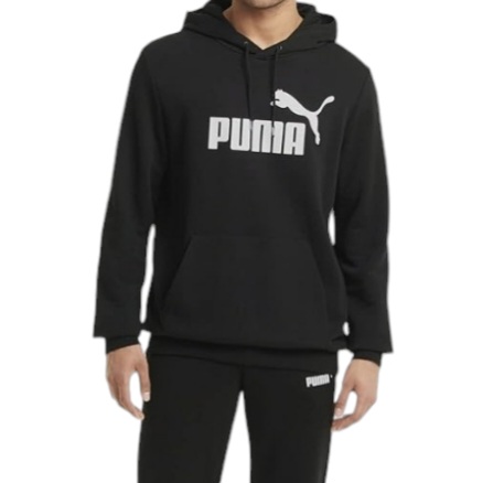 FELPA UOMO 586686 01 ESS BIG LOGO HOODIE PUMA BLACK PUMA walkingon