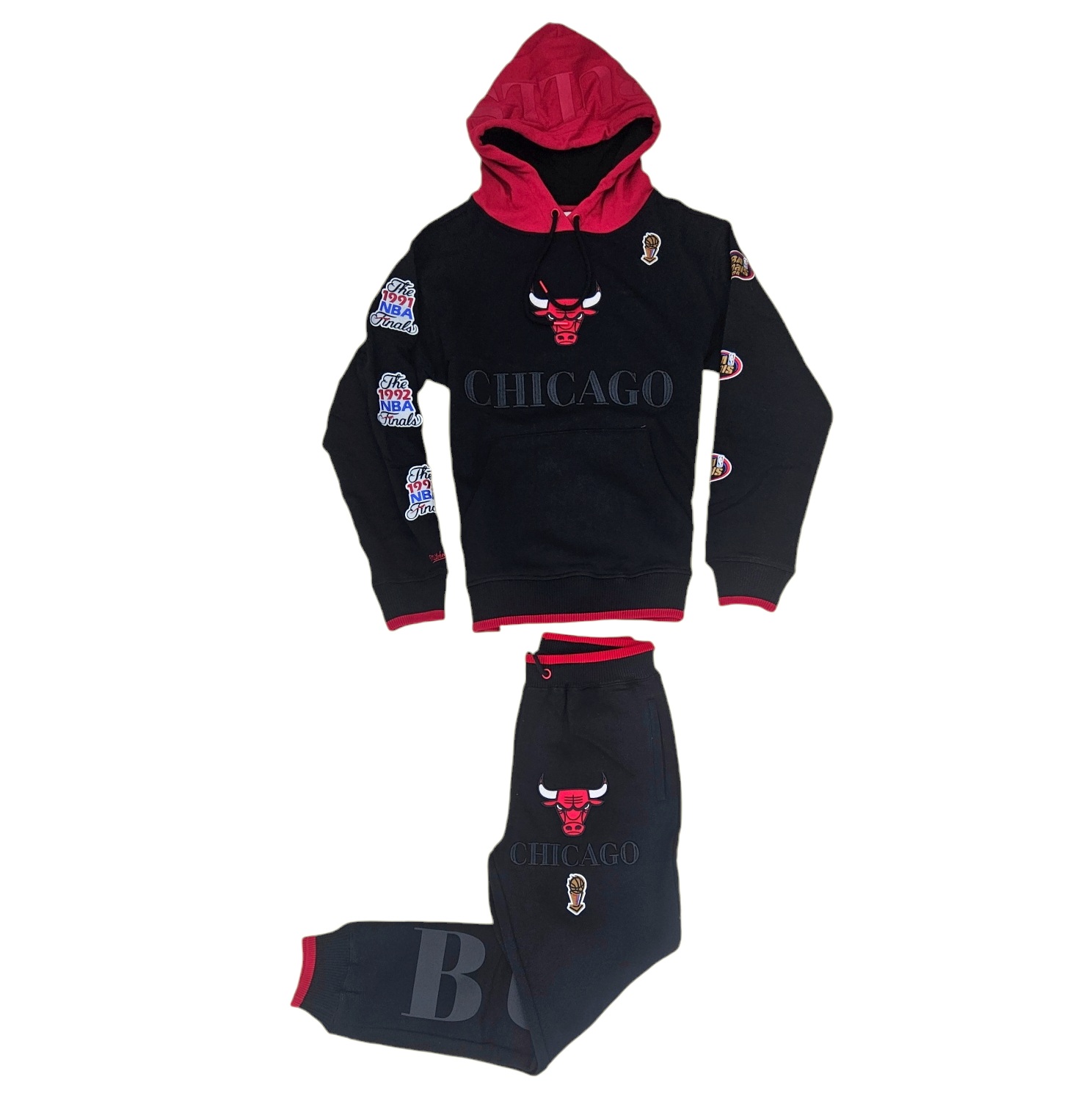 TUTA UOMO CHICAGO BULLS BLACK TH8083 CBUBLCK MITCHELL & NESS walkingon