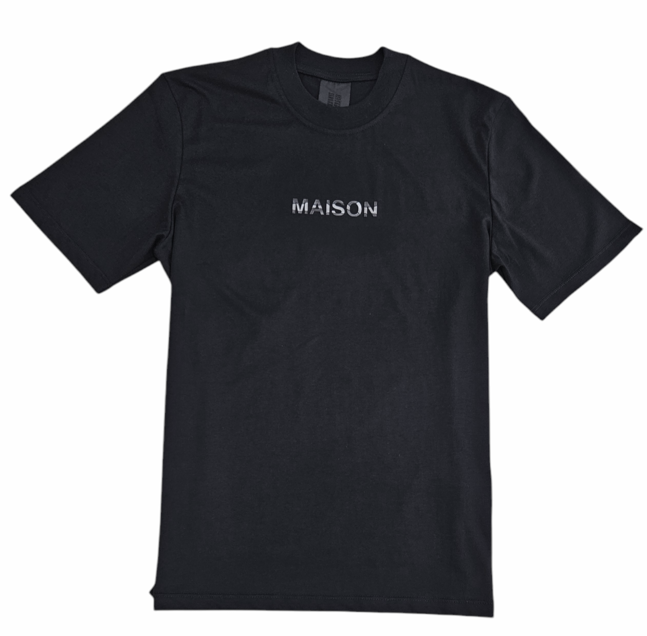 SHIRT UOMO M0M2769 T SHIRT APP MAISON BICOLOR NERO VAR1 M9P walkingon