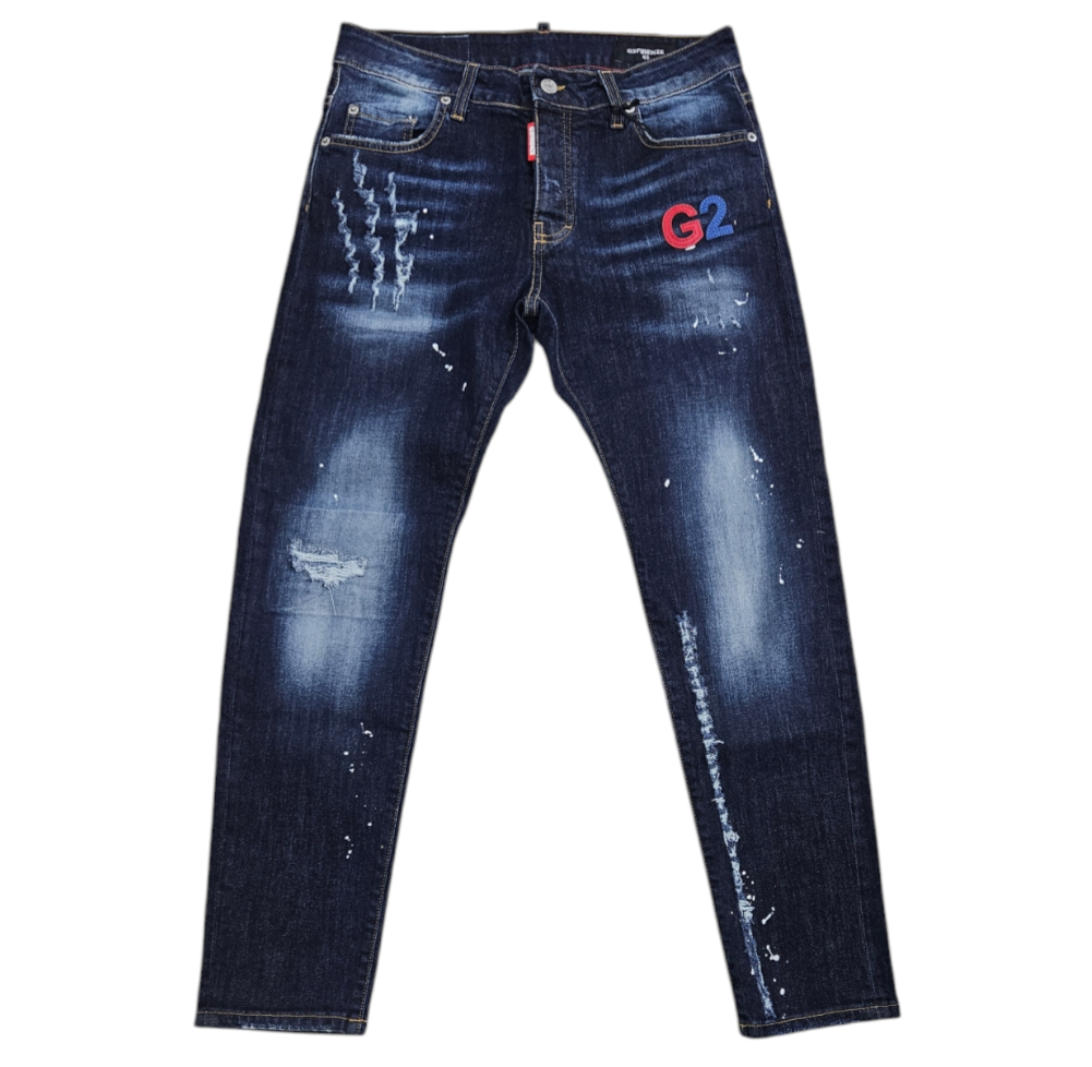 JEANS UOMO    SCRATCHED SLIM FIT ROSSO G2 FIRENZE walkingon