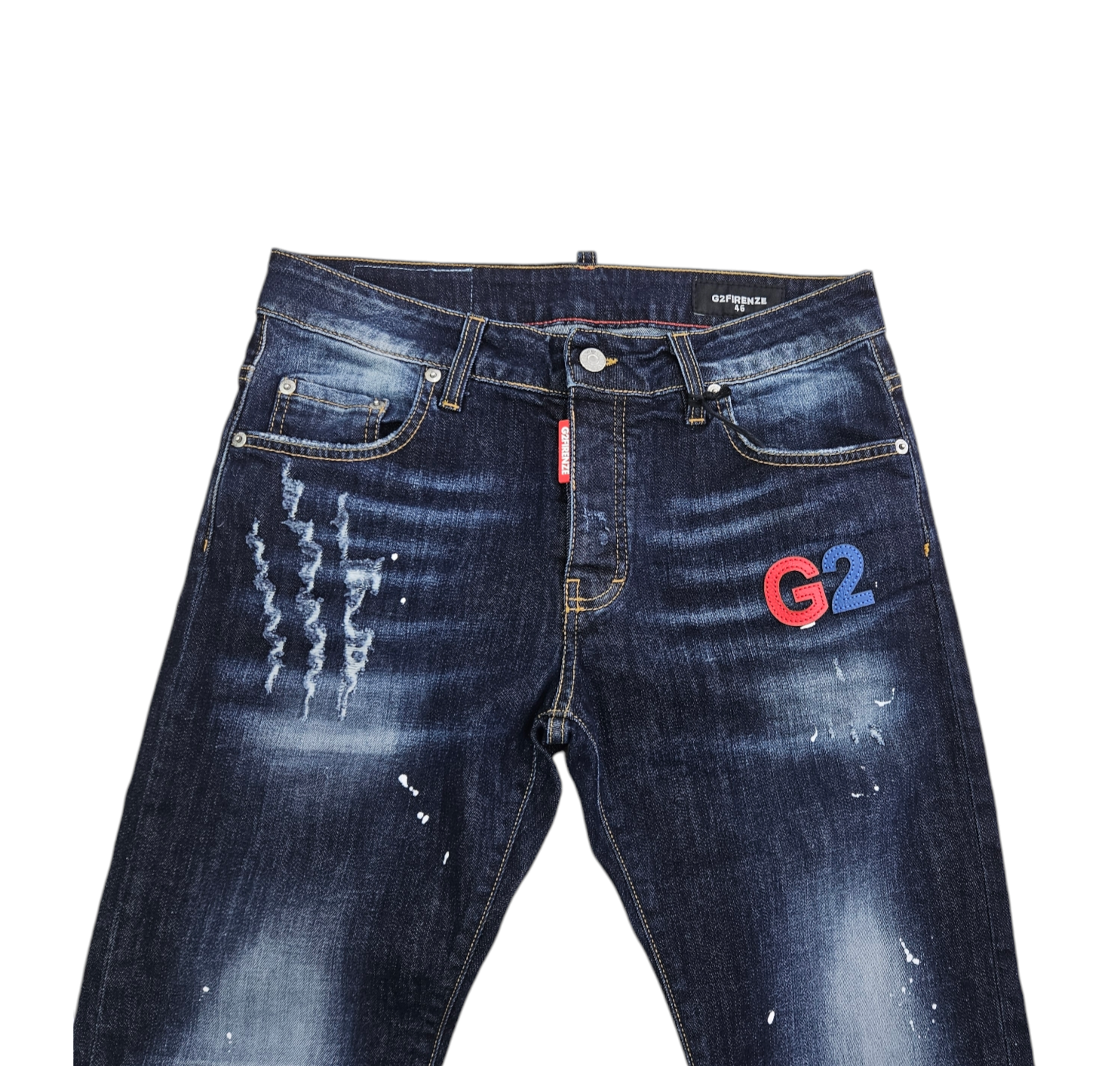 JEANS UOMO    SCRATCHED SLIM FIT ROSSO G2 FIRENZE walkingon